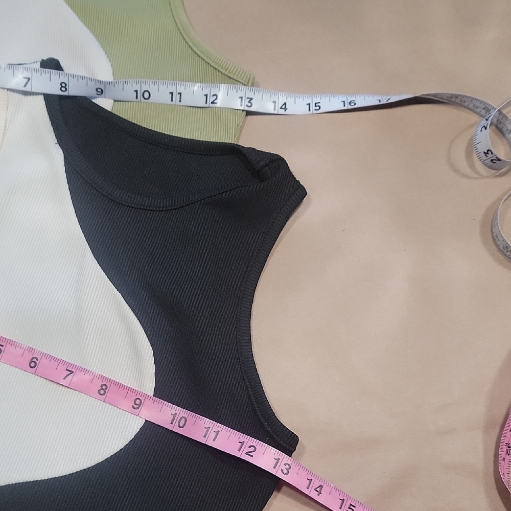 Shein Size S (4) Unity Color Block Ribbed Knit Tank Top, Short/Cropped.  2 For 1 - Picture 8 of 15